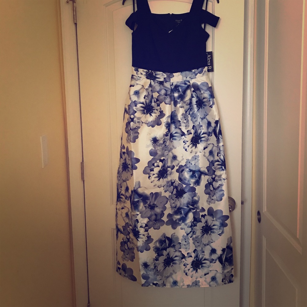 Off the shoulder satin gown